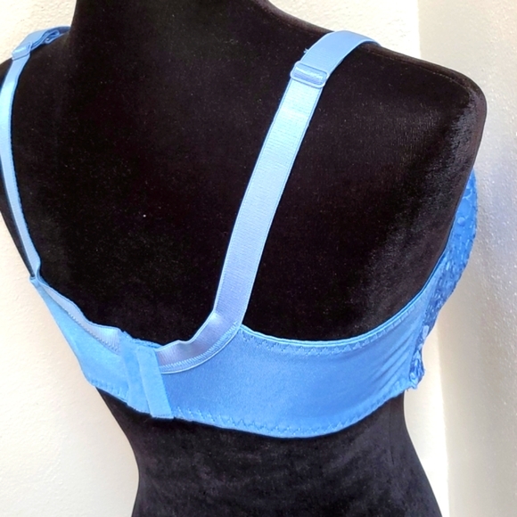 Bra Set Size 40D Blue Lace By Delta Burke - Picture 12 of 15